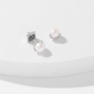 White House Black Market Glass Pearl Stud Earrings